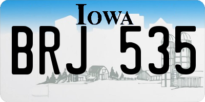 IA license plate BRJ535