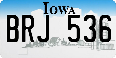 IA license plate BRJ536