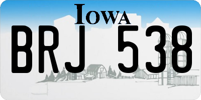 IA license plate BRJ538