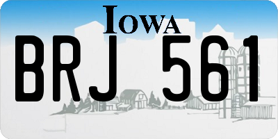 IA license plate BRJ561
