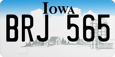 IA license plate BRJ565