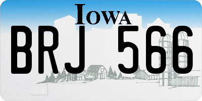 IA license plate BRJ566