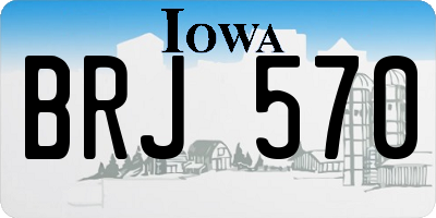 IA license plate BRJ570