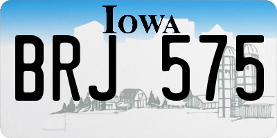 IA license plate BRJ575