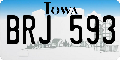 IA license plate BRJ593
