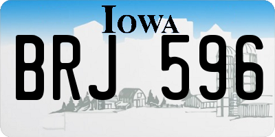 IA license plate BRJ596