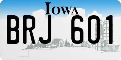 IA license plate BRJ601