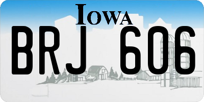 IA license plate BRJ606
