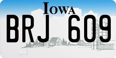 IA license plate BRJ609
