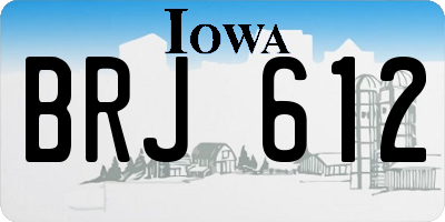IA license plate BRJ612