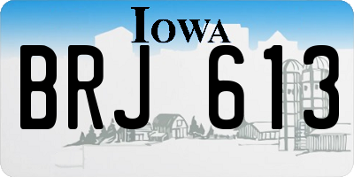IA license plate BRJ613