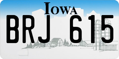 IA license plate BRJ615