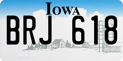 IA license plate BRJ618