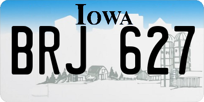 IA license plate BRJ627
