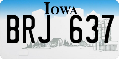 IA license plate BRJ637
