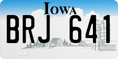 IA license plate BRJ641