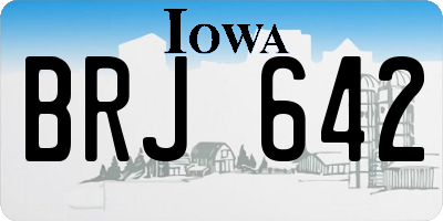 IA license plate BRJ642