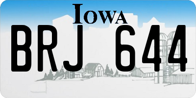 IA license plate BRJ644