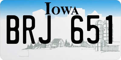 IA license plate BRJ651