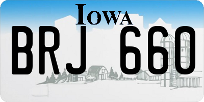 IA license plate BRJ660