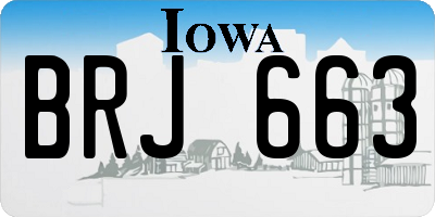 IA license plate BRJ663