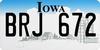IA license plate BRJ672
