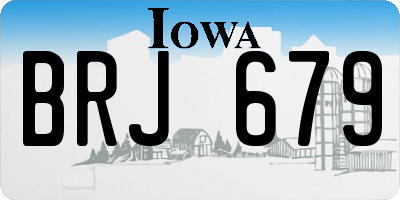 IA license plate BRJ679