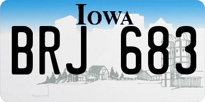 IA license plate BRJ683