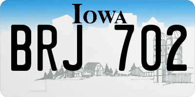 IA license plate BRJ702