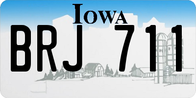 IA license plate BRJ711