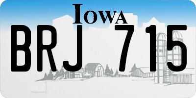 IA license plate BRJ715