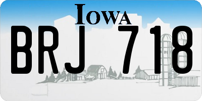 IA license plate BRJ718