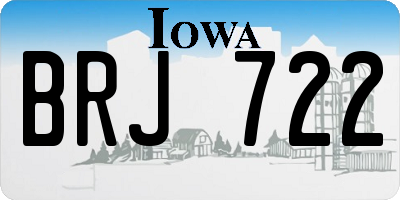 IA license plate BRJ722