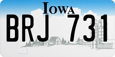 IA license plate BRJ731