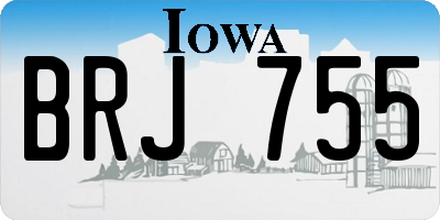 IA license plate BRJ755