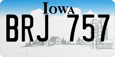 IA license plate BRJ757
