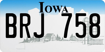 IA license plate BRJ758