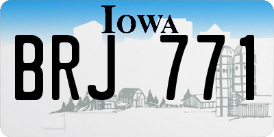 IA license plate BRJ771
