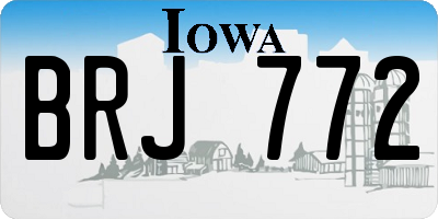 IA license plate BRJ772