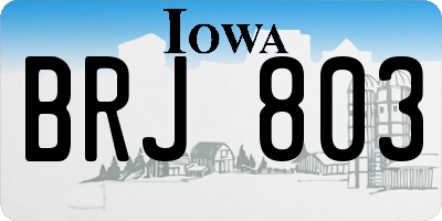 IA license plate BRJ803