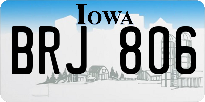 IA license plate BRJ806