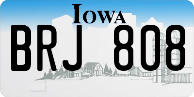 IA license plate BRJ808