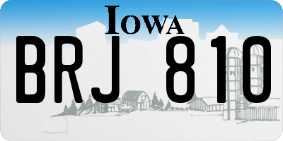 IA license plate BRJ810