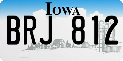 IA license plate BRJ812