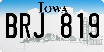 IA license plate BRJ819