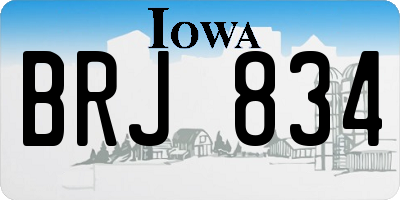 IA license plate BRJ834