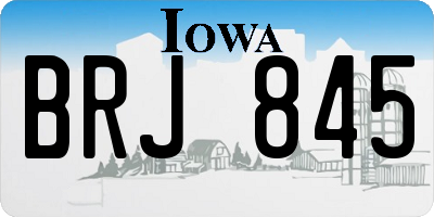 IA license plate BRJ845