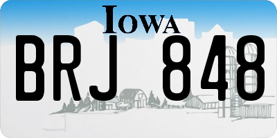 IA license plate BRJ848
