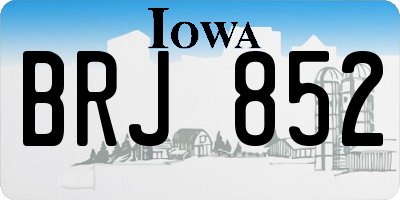 IA license plate BRJ852