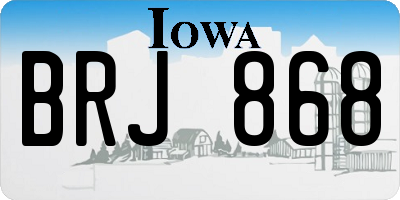 IA license plate BRJ868